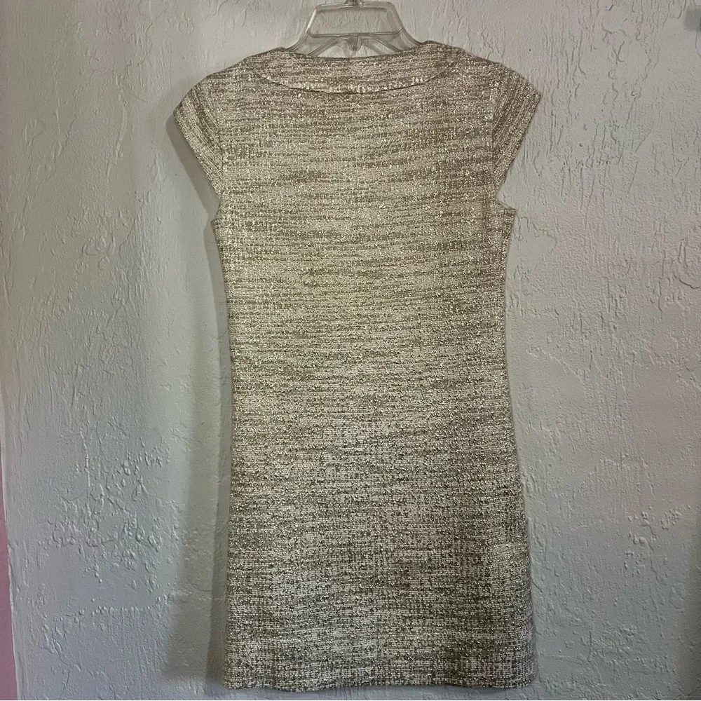 Kate Spade Heleen Gold Shift Sheath Dress Size 00
